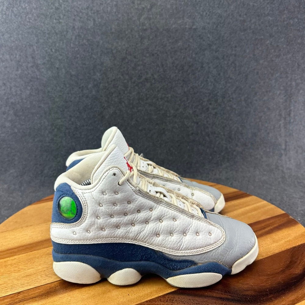 Air Jordan 13 Retro White Blue Basketball Sneaker DJ3003-164 Youth 4Y Womens 5.5